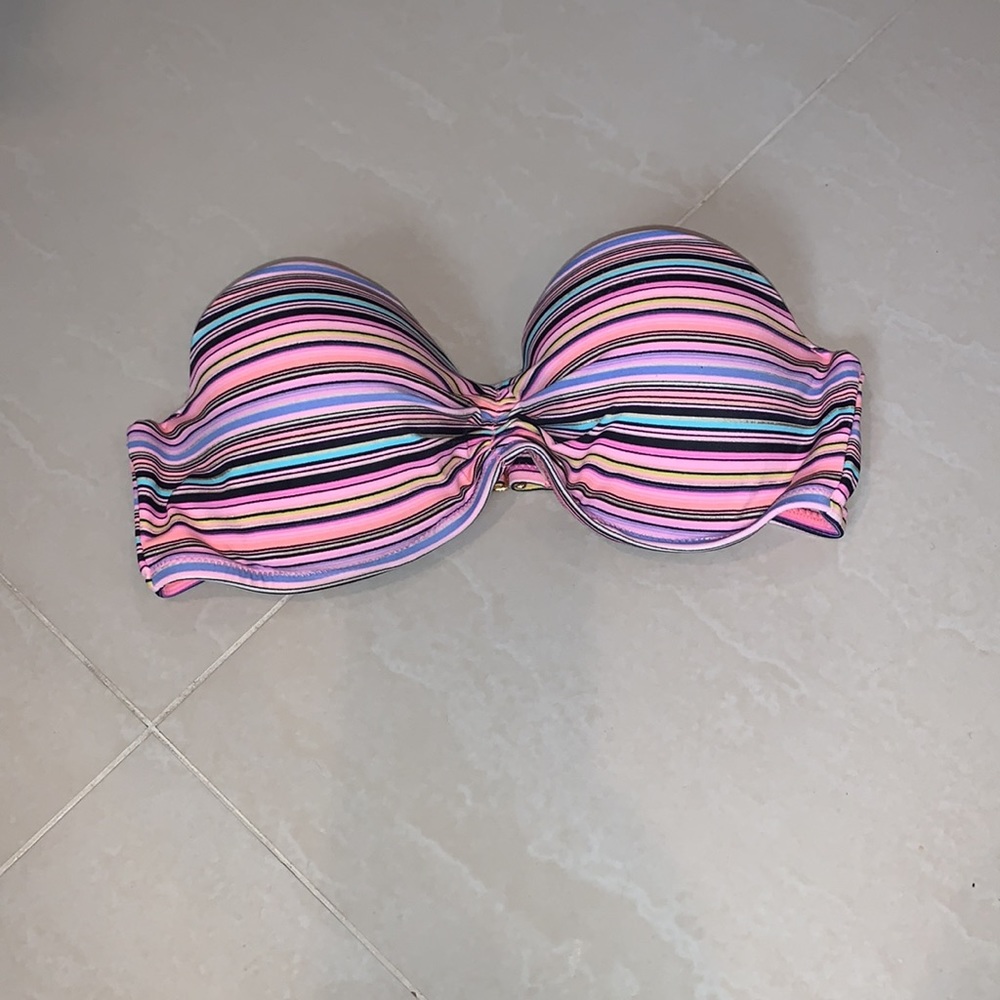 VICTORIA SECRETS STRIPPED BIKINI TOP 34C